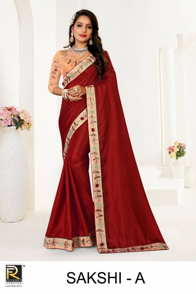 Ronisha Sakshi New Exclusive Wear Silk Latest Designer Saree Collection